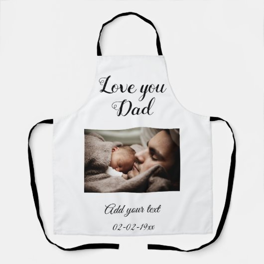 シンプルフミニマルォトファーザーズデイカードスルー エプロン (正面)