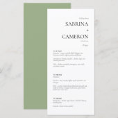 シンプルフラットメモダンニュー・カード メニュー (正面/裏面)