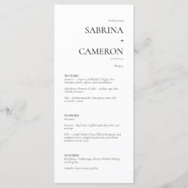 シンプルフラットメモダンニュー・カード メニュー