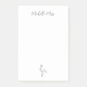 シンプルフラミンゴエレガントトロピカルパーソナライズされた ポストイット (正面)