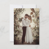 シンプルフラワーオーバーレイ結婚式招待状写真 招待状 (裏面)