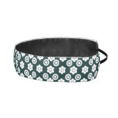 シンプルフラワーズパールドーナツ水玉模様ホワイトブラック アスレチックヘッドバンド (右)