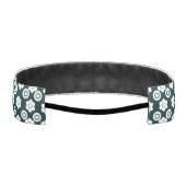 シンプルフラワーズパールドーナツ水玉模様ホワイトブラック アスレチックヘッドバンド (裏面)