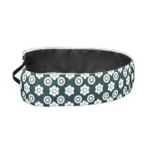 シンプルフラワーズパールドーナツ水玉模様ホワイトブラック アスレチックヘッドバンド (左)