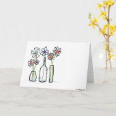 シンプルフラワーズ カード (黄色い花)