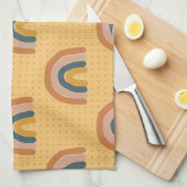 シンプルフラワータトゥー キッチンタオル (四つ折り)