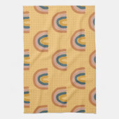 シンプルフラワータトゥー キッチンタオル (縦)