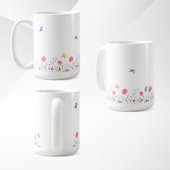 シンプルフラワーデザインマグ コーヒーマグカップ