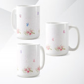 シンプルフラワーデザインマグ コーヒーマグカップ