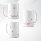 シンプルフラワーデザインマグ コーヒーマグカップ