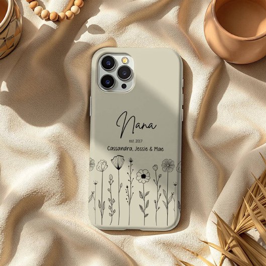 シンプルフラワーナーナのカスタムタイトル Case-Mate iPhoneケース
