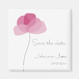 シンプルフラワーマグネットの日付を保存 マグネット