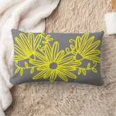 シンプルフラワーライン ランバークッション (ブランケット)