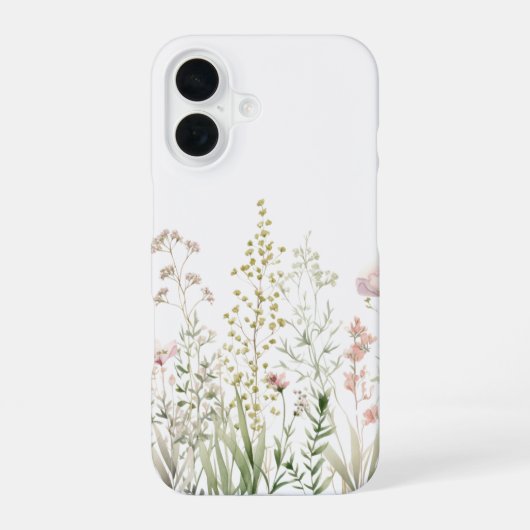 シンプルフラワーiPhone 16ケース iPhone 16ケース (裏面)