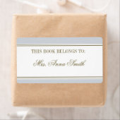 シンプルフランスのストライプ蔵書票 ラベル (インサイチュ)