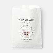 シンプルフランスのブルドッグ結婚の感謝お願いバッグ フェイバーバッグ (正面)