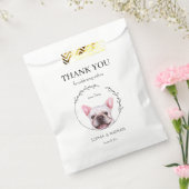 シンプルフランスのブルドッグ結婚の感謝お願いバッグ フェイバーバッグ (封をした状態)