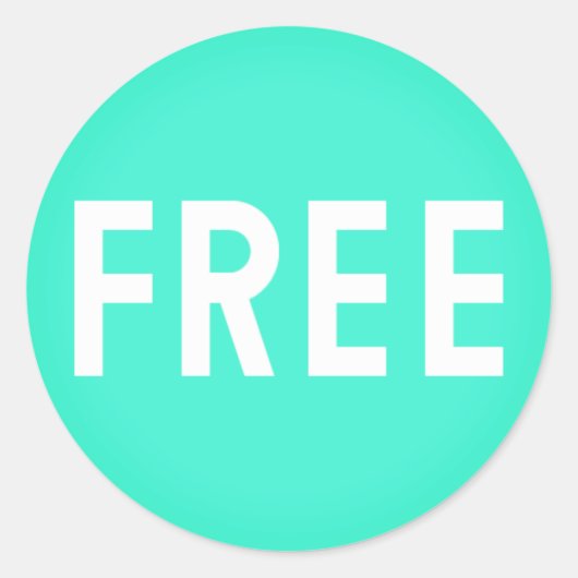 シンプルフリー絵文字 ラウンドシール (正面)