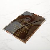 シンプルフルフォトオーバーレイ結婚のフォイル招待状 箔招待状 (回転した状態)