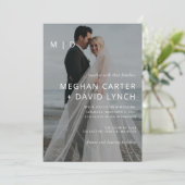 シンプルフルフォトオーバーレイ結婚式招待状 招待状 (スタンド正面)