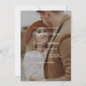 シンプルフルフォトオーバーレイ結婚式招待状 招待状 (正面)