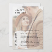 シンプルフルフォトオーバーレイ結婚式招待状 招待状 (正面)