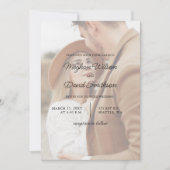 シンプルフルフォトオーバーレイ結婚式招待状 招待状 (正面)