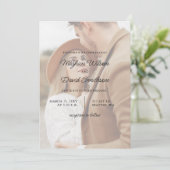 シンプルフルフォトオーバーレイ結婚式招待状 招待状 (スタンド正面)