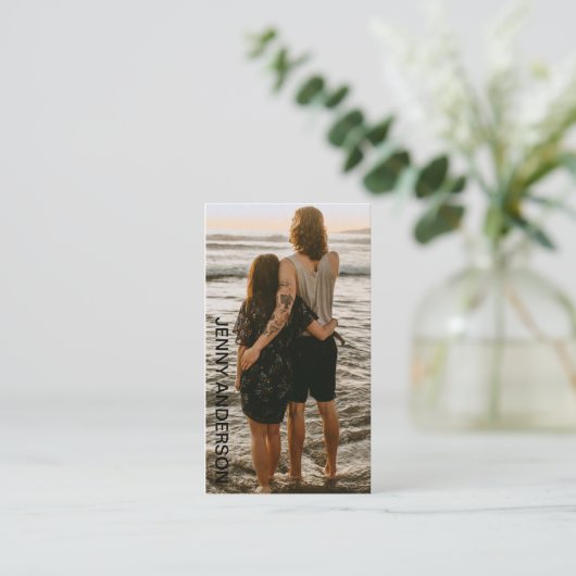 シンプルフルフォトミニマル写真撮影 名刺 (スタンド正面)