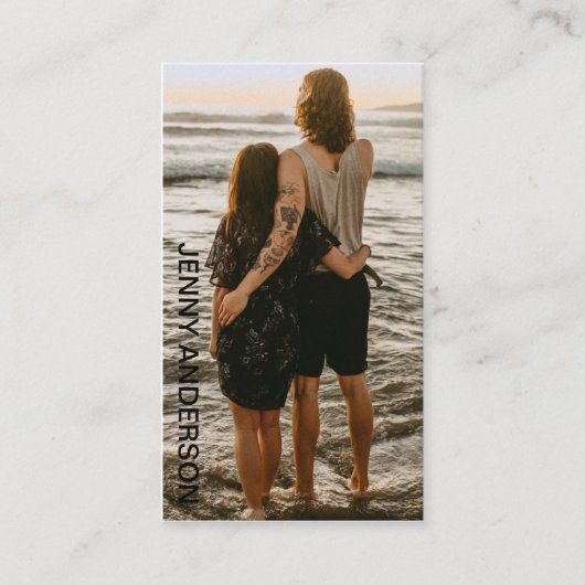 シンプルフルフォトミニマル写真撮影 名刺 (正面)