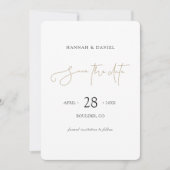 シンプルフルフォト日付の保存招待状テンプレート セーブザデート (正面)