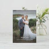 シンプルフルブリードポートレート結婚の写真 サンキューカード (スタンド正面)