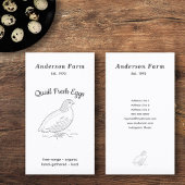 シンプルフレッシュファームウズエッグズバーティカル 名刺