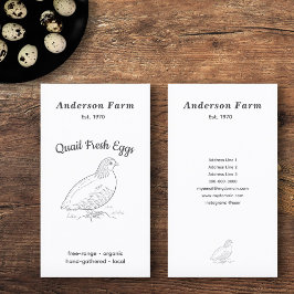 シンプルフレッシュファームウズエッグズバーティカル 名刺