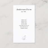 シンプルフレッシュファームウズエッグズバーティカル 名刺 (裏面)