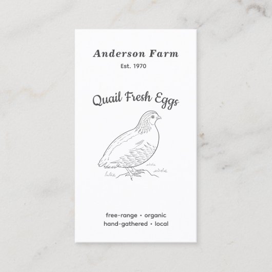 シンプルフレッシュファームウズエッグズバーティカル 名刺 (正面)