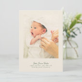 シンプルフレモダンーム5コラージュ写真スクリプトベビー 案内状 (スタンド正面)