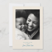 シンプルフレモダンーム5フォトスクリプトの卒業 案内状 (正面)