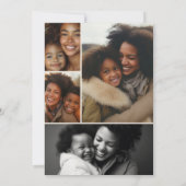 シンプルフレモダンーム5フォトスクリプトの卒業 案内状 (裏面)