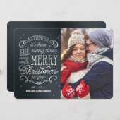 シンプルフレーズ編集可能カラークリスマスフォトカード シーズンカード (正面/裏面)