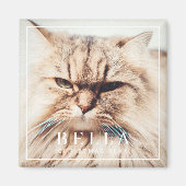 シンプルフレームシモダンックファミリーペットフォトホリデー マグネット (正面)