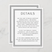 シンプルフレームホワ結婚イトの詳細情報 エンクロージャーカード (正面/裏面)