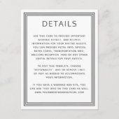 シンプルフレームホワ結婚イトの詳細情報 エンクロージャーカード (正面)