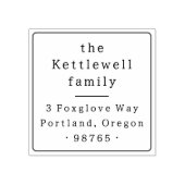 シンプルフレームヴィンテージタイポグラフィ差出人住所 ラバースタンプ (インプリント)