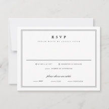 シンプルフレーム白クラシック黒結婚色