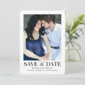 シンプルフレーム編集可能カラー日付カードの保存 サンキューカード (スタンド正面)