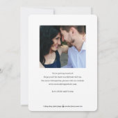 シンプルフレーム編集可能カラー日付カードの保存 サンキューカード (裏面)