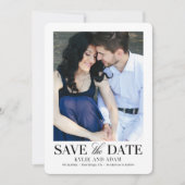 シンプルフレーム編集可能カラー日付カードの保存 サンキューカード (正面)