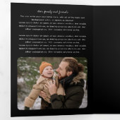 シンプルフレーム フォトニュースレター 三つ折りクリスマスカード (内部最初)