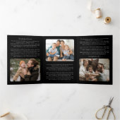 シンプルフレーム フォトニュースレター 三つ折りクリスマスカード (内部)